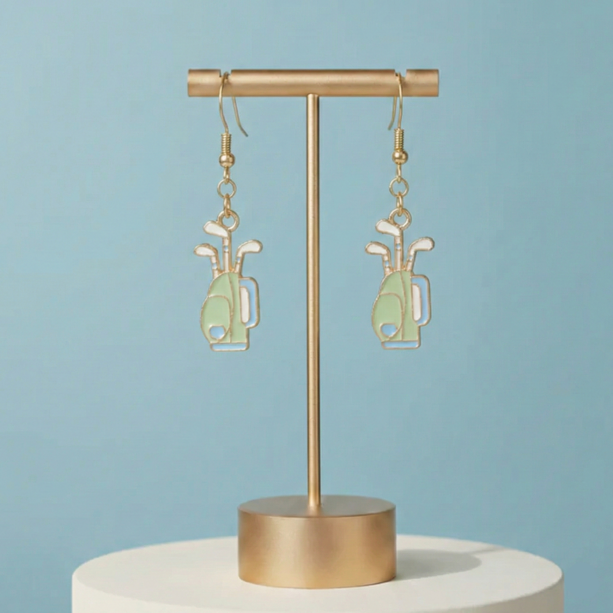 The Birdie Bag Golf Earrings