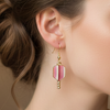 Dinkette Vertical Stripe Pickleball Earrings