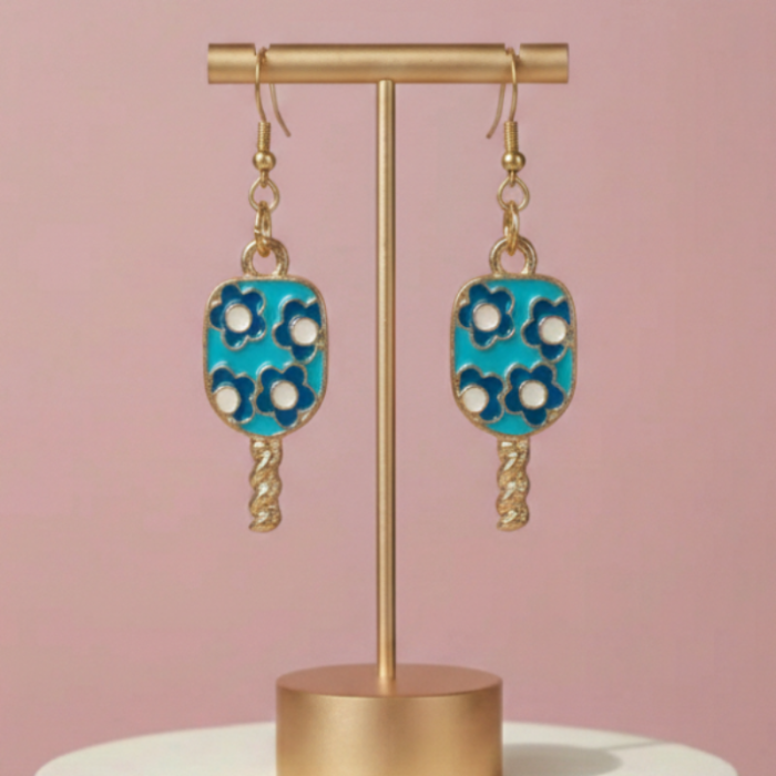 The Flower Power Pickleball Earrings