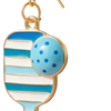 Grandstand Striped Pickleball Earrings